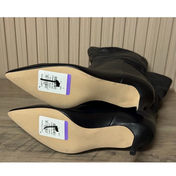 Nordstrom Pointed Toe Leather Booties Black Women’s Size 8M - Picture 5 of 9